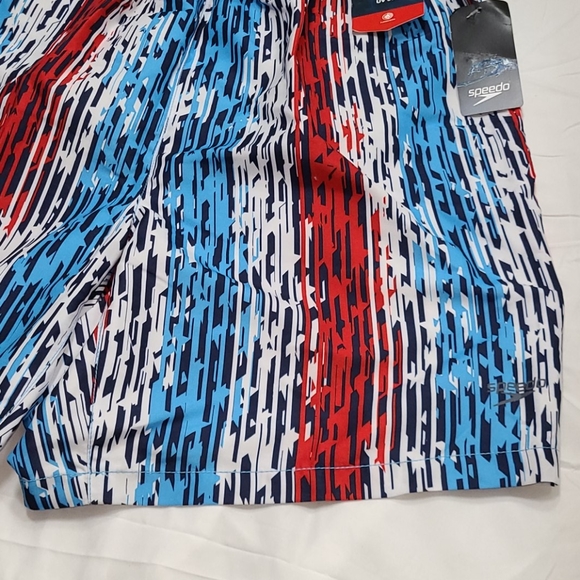 Speedo red white blue board volley shorts - Picture 8 of 16